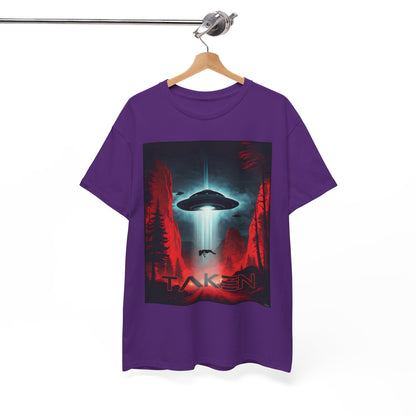 Taken, Unisex Heavy Cotton Tee, UFO inspired t-shirt, graphic design, art, png, t-shirts, tshirts, tee
