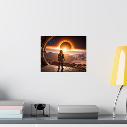 Astronaut Satin Blackhole Poster, Space Wall Art Decor, Sci-Fi Room Decoration, Galaxy Artwork, Gift for Space Lovers, t-shirts, tshirts, tees