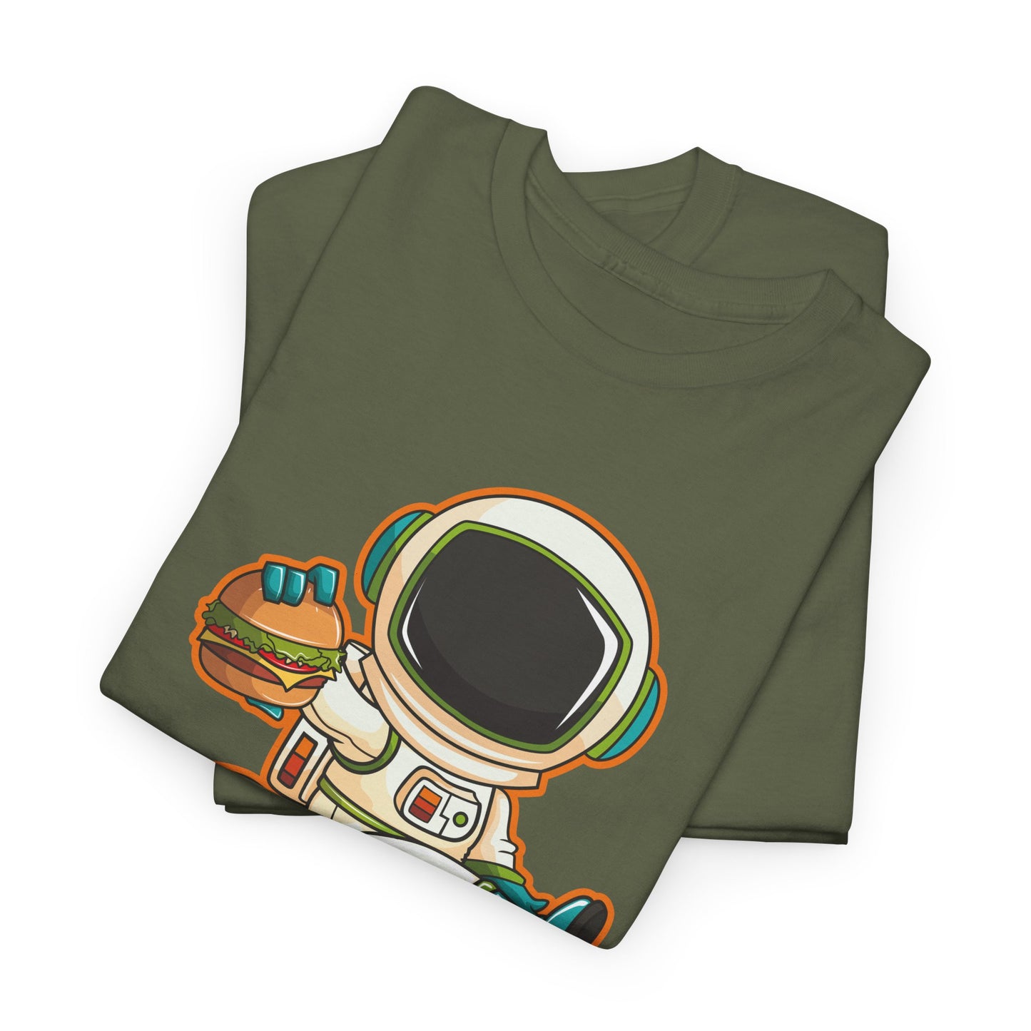 Astronaut Lunchtime Unisex Heavy Cotton Tee - Fun Graphic T-Shirt for Space Lovers, GraphicTees, png, t-shirts, tshirts