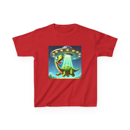 Dinosaur UFO Kids Tee, Fun Graphic Shirt for Boys and Girls, Perfect for Birthdays, Parties, Casual Wear, Gifts, tshirt, t-shirt, png, dino