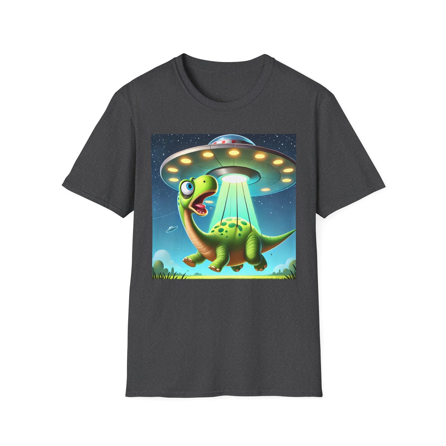 Cute Alien Dinosaur Unisex T-Shirt, Fun Graphic Tee, Kids & Adults, Space Theme, Playful Gift Idea, Birthday, Casual Wear