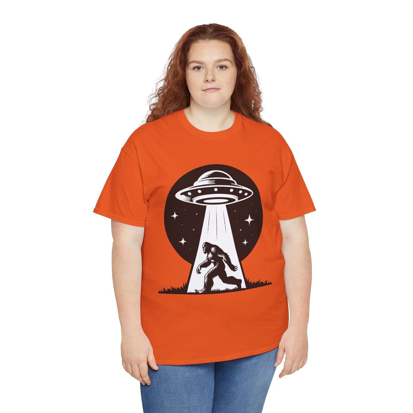 Bigfoot UFO Unisex Tee Graphic Design T-Shirt, GraphicTees, png, sublimation
