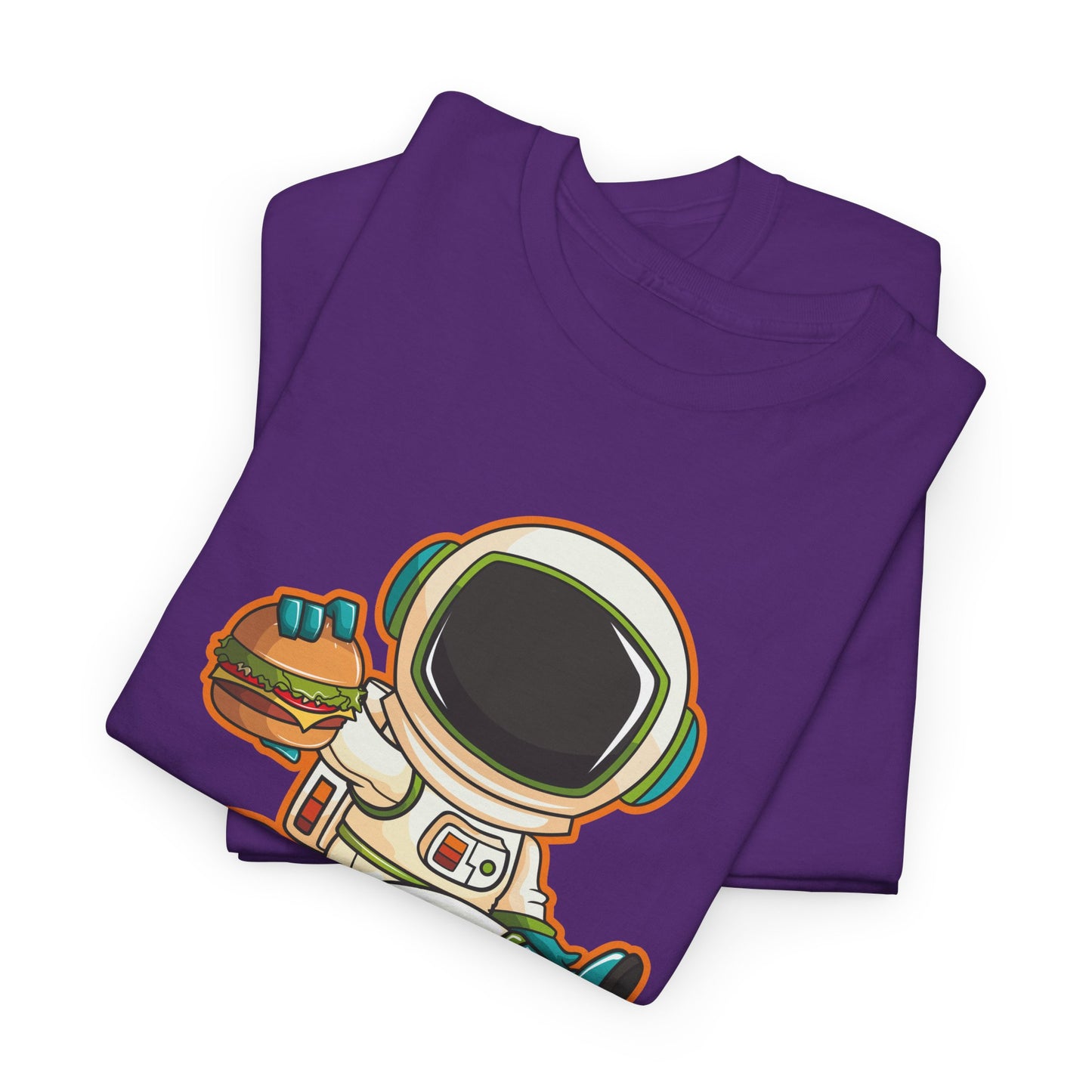 Astronaut Lunchtime Unisex Heavy Cotton Tee - Fun Graphic T-Shirt for Space Lovers, GraphicTees, png, t-shirts, tshirts