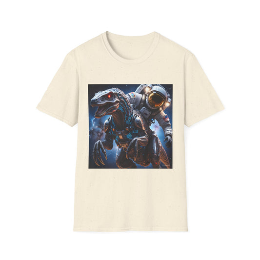 Space Dinosaur Unisex Softstyle T-Shirt, Fun Gift for Kids, Science Fiction Tee, Unique Graphic Shirt, Cool Outfit for Parties, t-shirt, tshirt, png