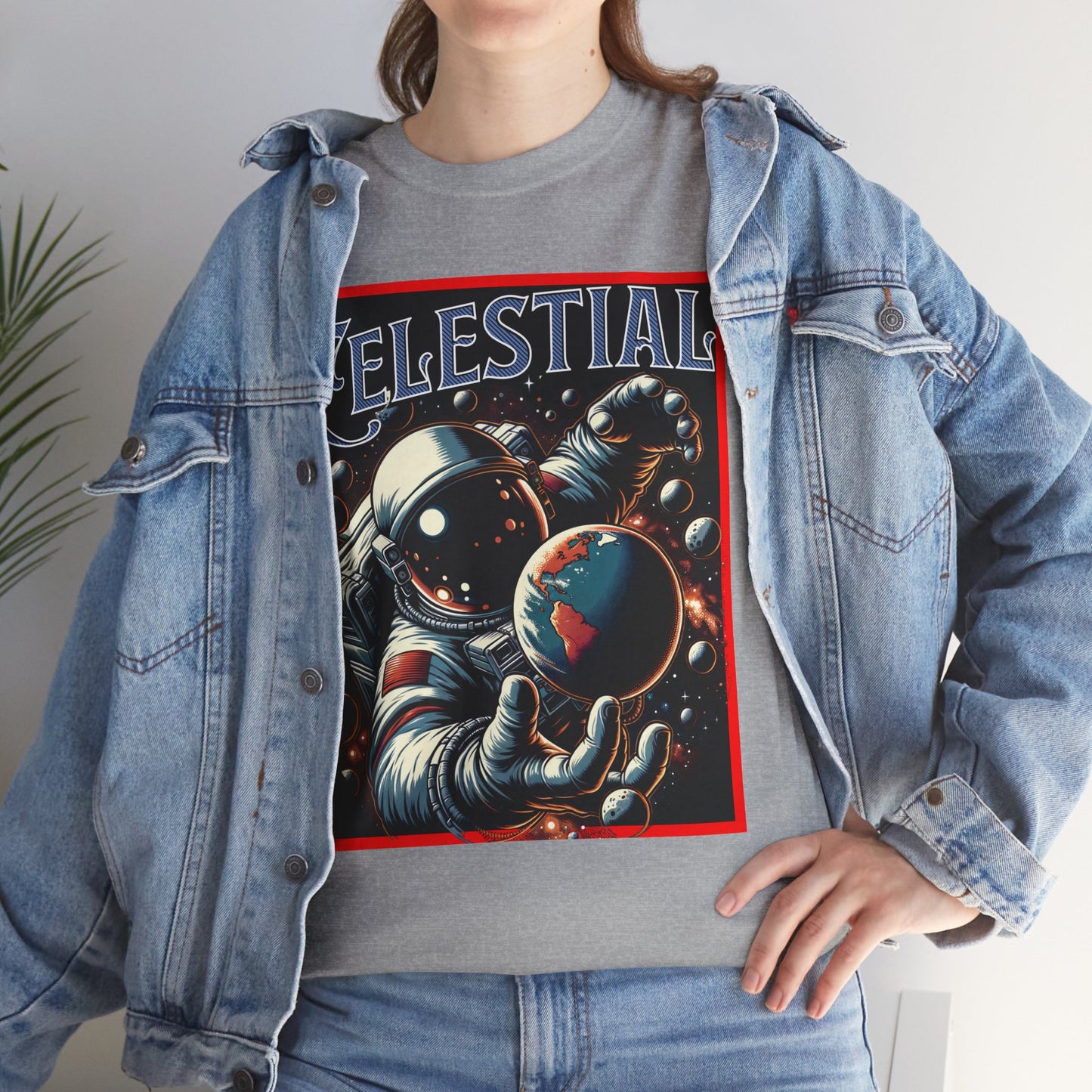 Celestial Astronaut Tee - Unisex Vintage Space Graphic T-Shirt, png, t-shirt, tshirts
