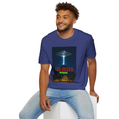 Luxor UFO, Las Vegas UFO Unisex Softstyle T-Shirt - Retro Nevada Design, graphic design, t-shirts, tshirts, tees, GraphicTees, png