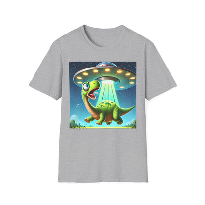 Cute Alien Dinosaur Unisex T-Shirt, Fun Graphic Tee, Kids & Adults, Space Theme, Playful Gift Idea, Birthday, Casual Wear