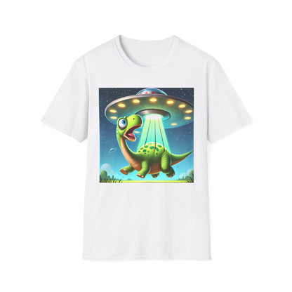 Cute Alien Dinosaur Unisex T-Shirt, Fun Graphic Tee, Kids & Adults, Space Theme, Playful Gift Idea, Birthday, Casual Wear