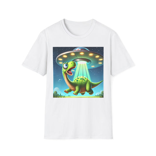 Cute Alien Dinosaur Unisex T-Shirt, Fun Graphic Tee, Kids & Adults, Space Theme, Playful Gift Idea, Birthday, Casual Wear