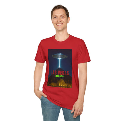 Luxor UFO, Las Vegas UFO Unisex Softstyle T-Shirt - Retro Nevada Design, graphic design, t-shirts, tshirts, tees, GraphicTees, png