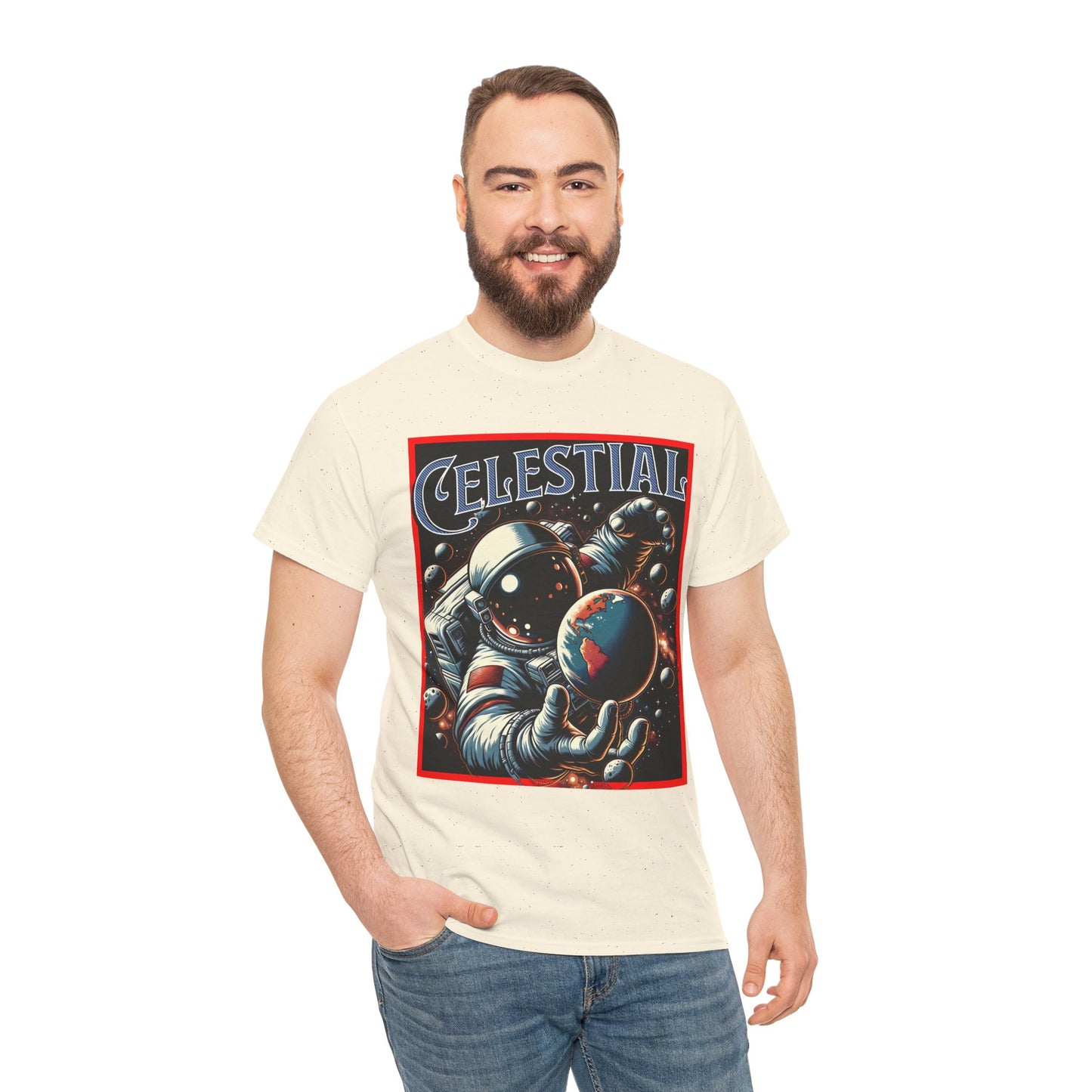 Celestial Astronaut Tee - Unisex Vintage Space Graphic T-Shirt, png, t-shirt, tshirts