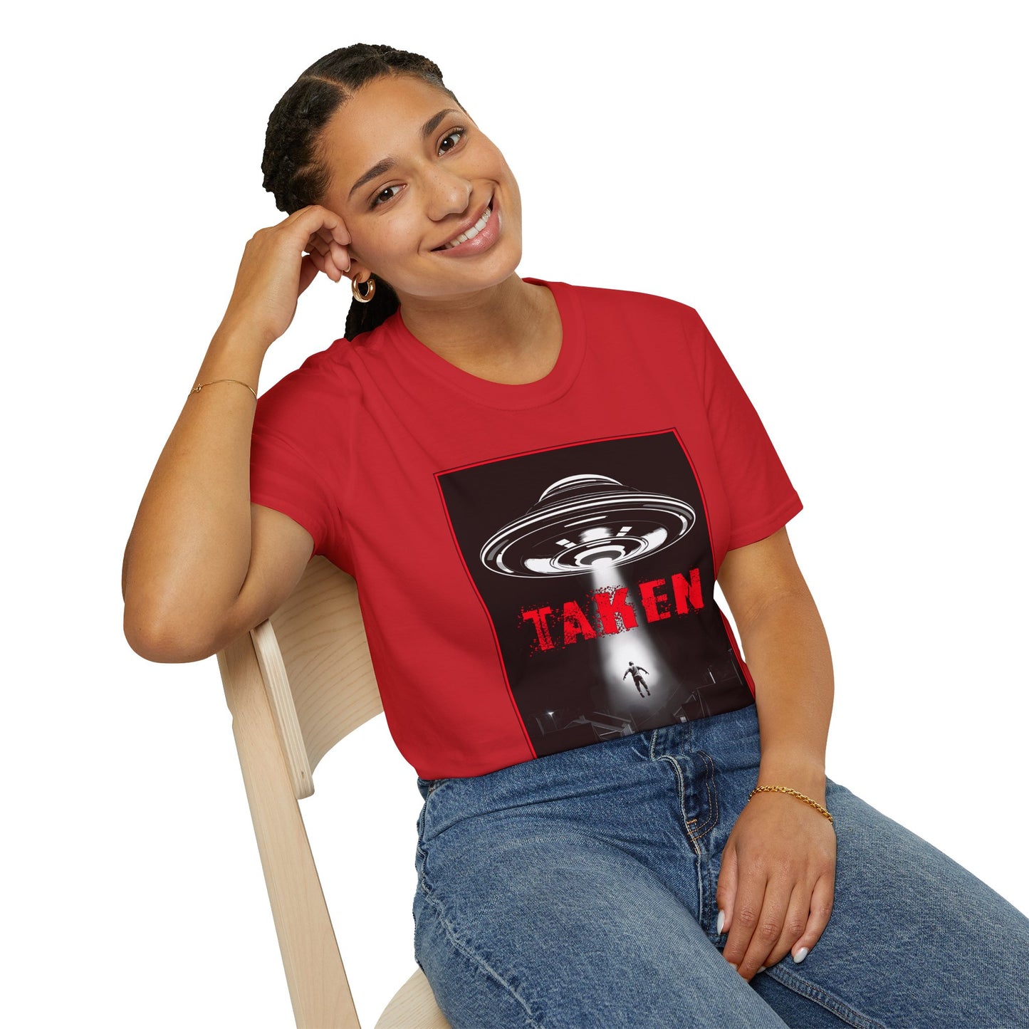 Taken, Alien Abduction, Unisex T-Shirt, Taken Graphic Tee, UFO Gift, Casual Wear, Sci-Fi Fan Apparel, Fun Statement Shirt, GraphicTees
