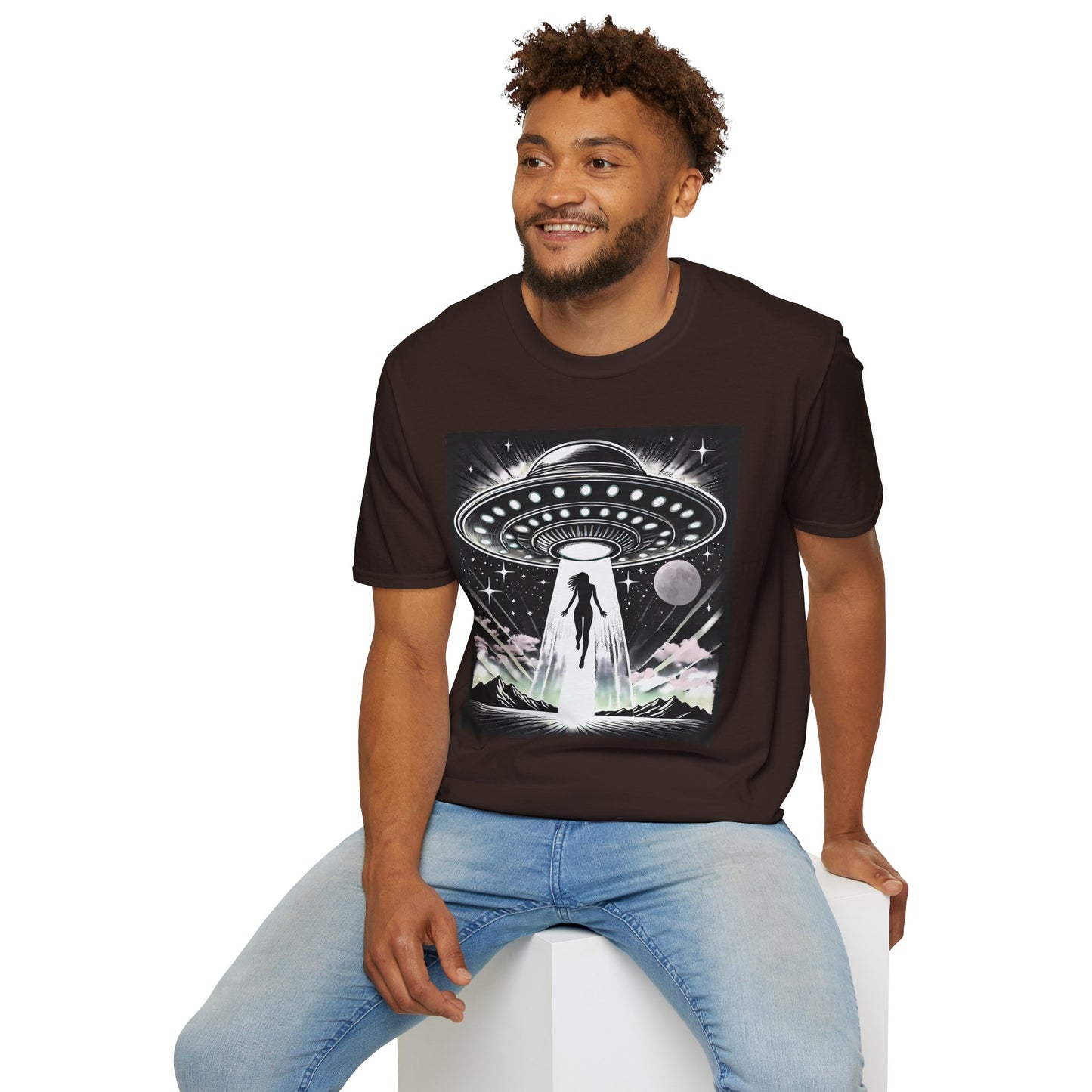 Cosmic Alien Abduction T-Shirt, Retro UFO Shirt, t-shirts, tshirts, Space Enthusiast Apparel, Graphic Tee, Gift for Sci-Fi Lovers, tees, png