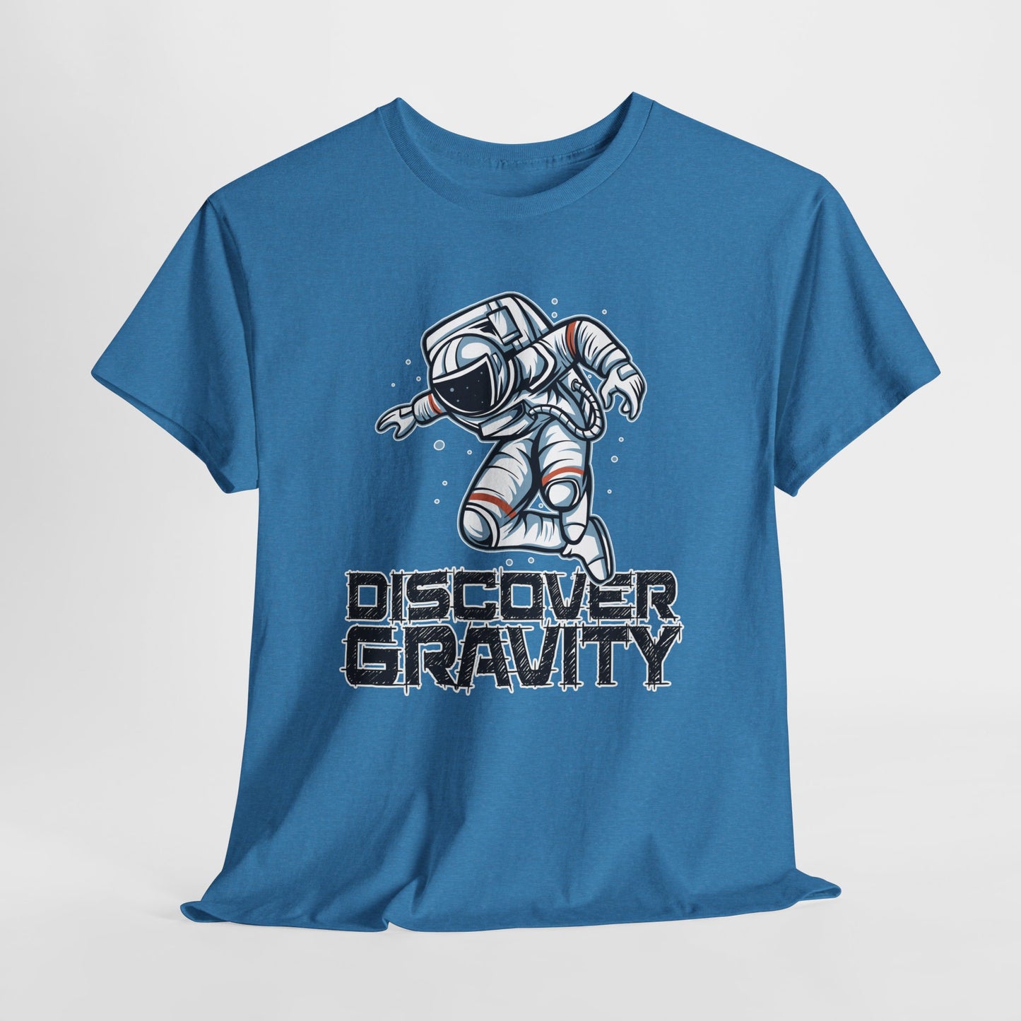 Discover Gravity. Unisex Heavy Cotton Tee - Fun Astronaut, Astronomy Graphic Tee - Unisex graphic design, png Express Delivery available