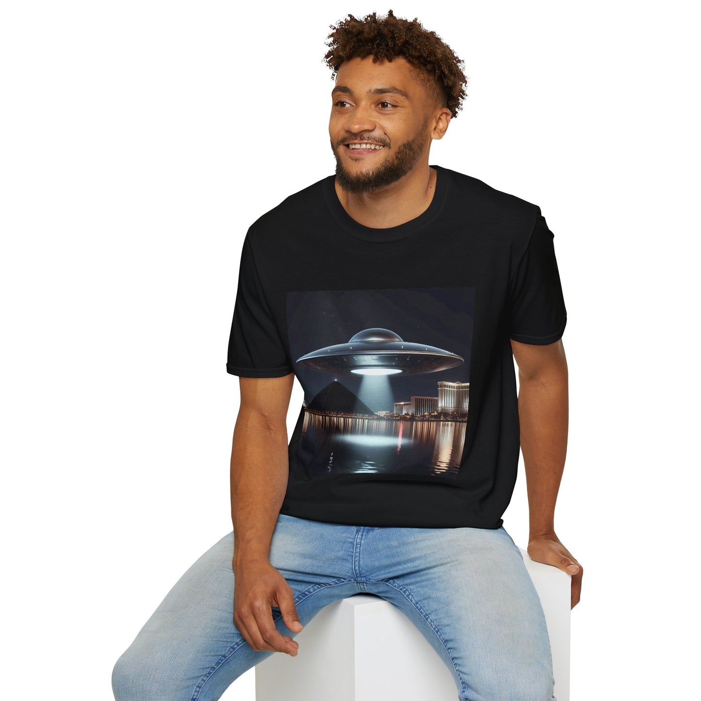 Las Vegas UFO, Vintage UFO Graphic Unisex T-Shirt, Retro Tee for Sci-Fi Lovers, Gift for Space Enthusiasts, Cool Alien Design, Unique Casual Wear