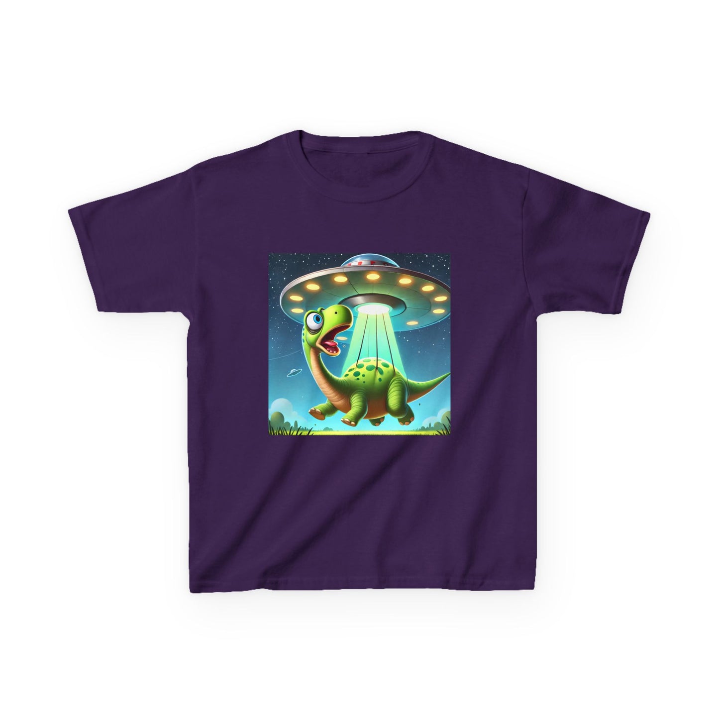 Dinosaur UFO Kids Tee, Fun Graphic Shirt for Boys and Girls, Perfect for Birthdays, Parties, Casual Wear, Gifts, tshirt, t-shirt, png, dino