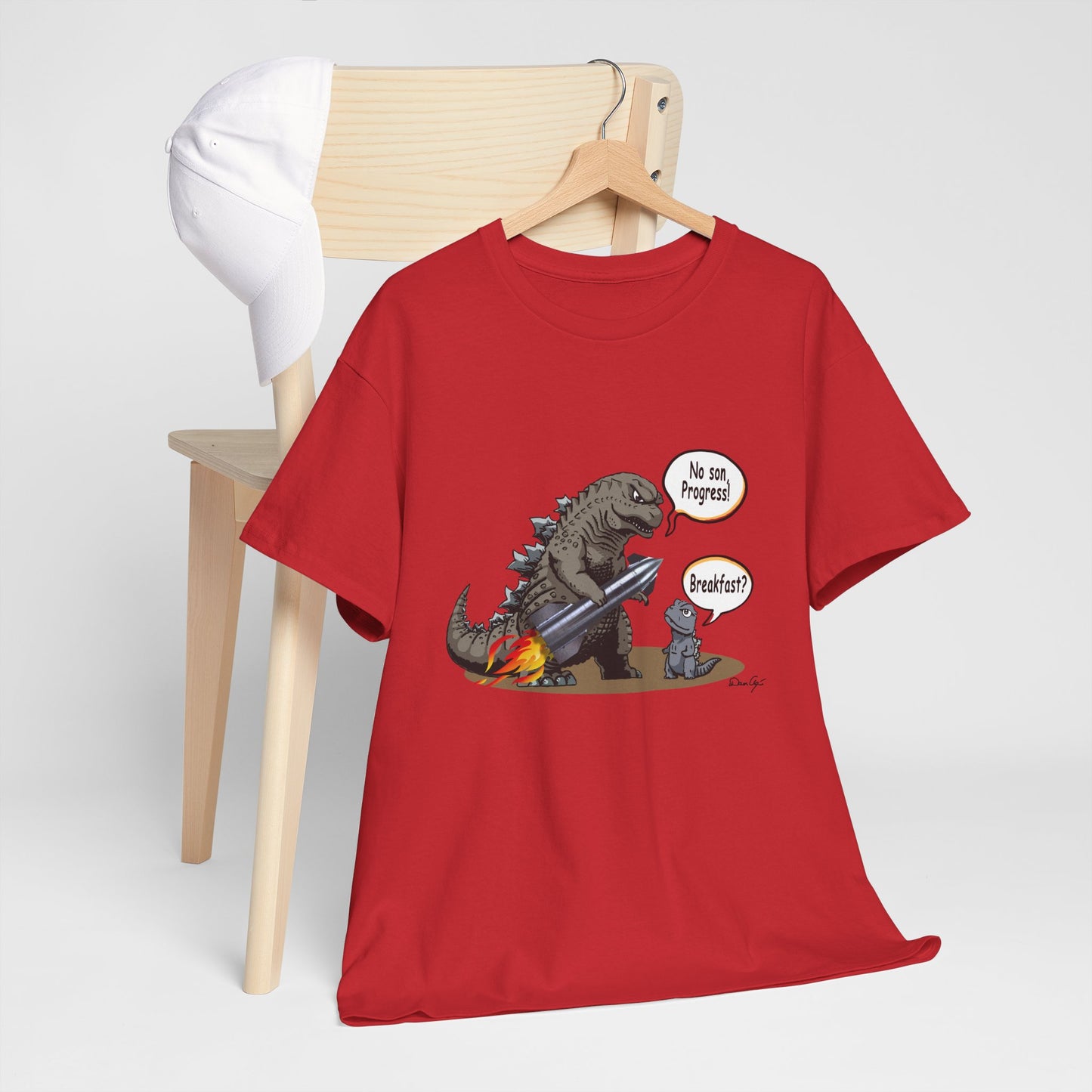 Godzilla, Son and SpaceX, Unisex Heavy Cotton Tee, print design, t-shirt, t-shirts, t-shirts, png, funny, cartoons, tee