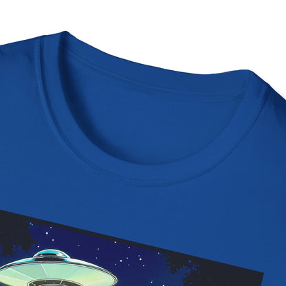 Bigfoot Probe Unisex Softstyle T-Shirt - Fun UFO Graphic Tee, Perfect Gift, Halloween, Nerd Culture, Outdoors, Alien, Graphic tees, t-shirts, Graphic design, t-shirts, tees