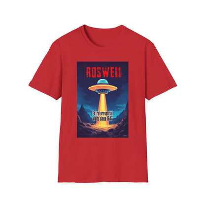 Roswell Alien Encounter Unisex T-Shirt, Retro Space UFO Tee, Sci-Fi Lovers Gift, Convention Wear, Extraterrestrial Tee, graphic design, png