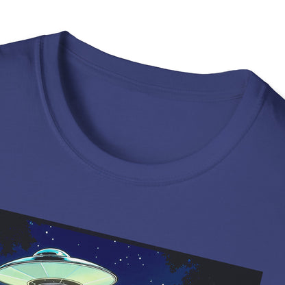 Bigfoot Probe Unisex Softstyle T-Shirt - Fun UFO Graphic Tee, Perfect Gift, Halloween, Nerd Culture, Outdoors, Alien, Graphic tees, t-shirts, Graphic design, t-shirts, tees