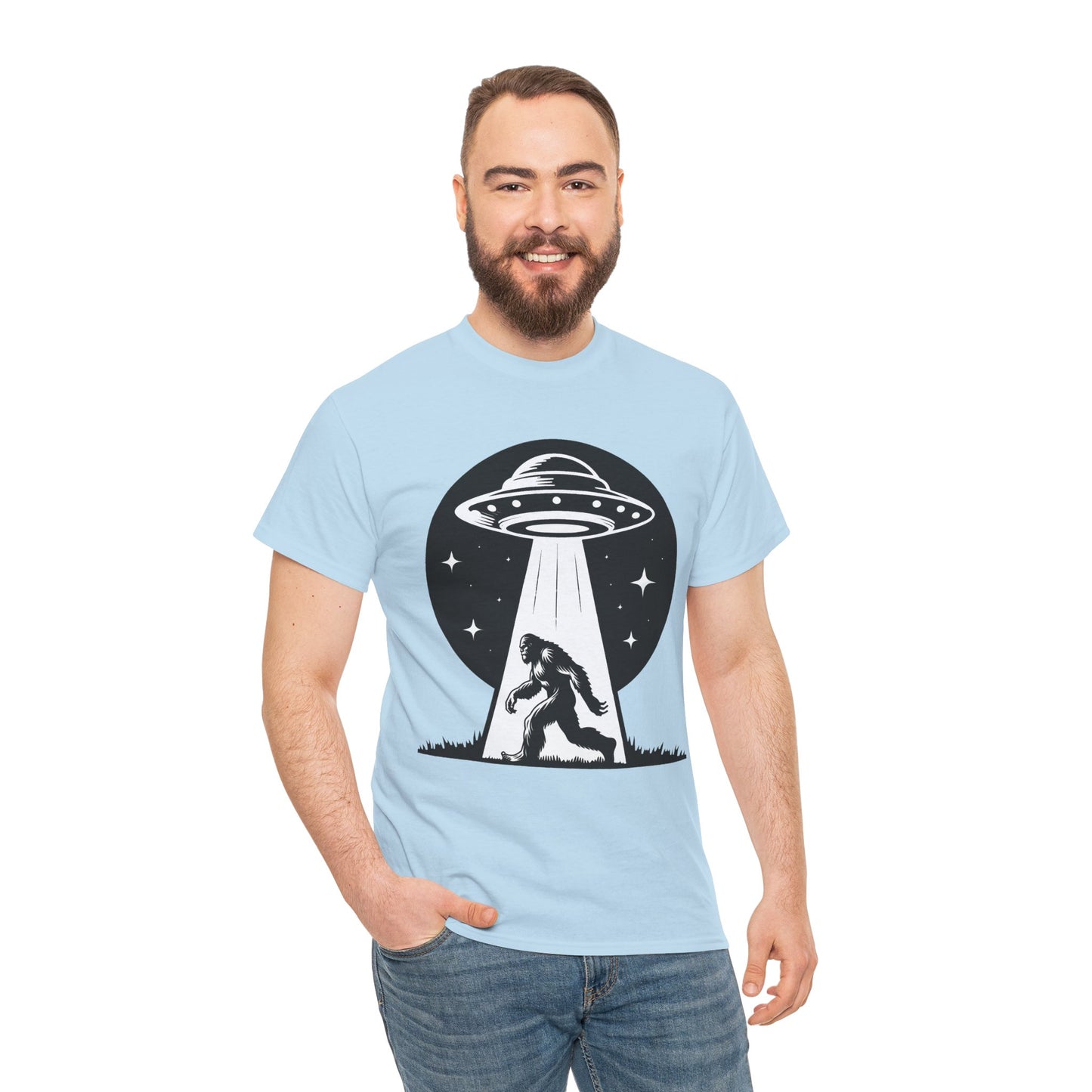 Bigfoot UFO Unisex Tee Graphic Design T-Shirt, GraphicTees, png, sublimation