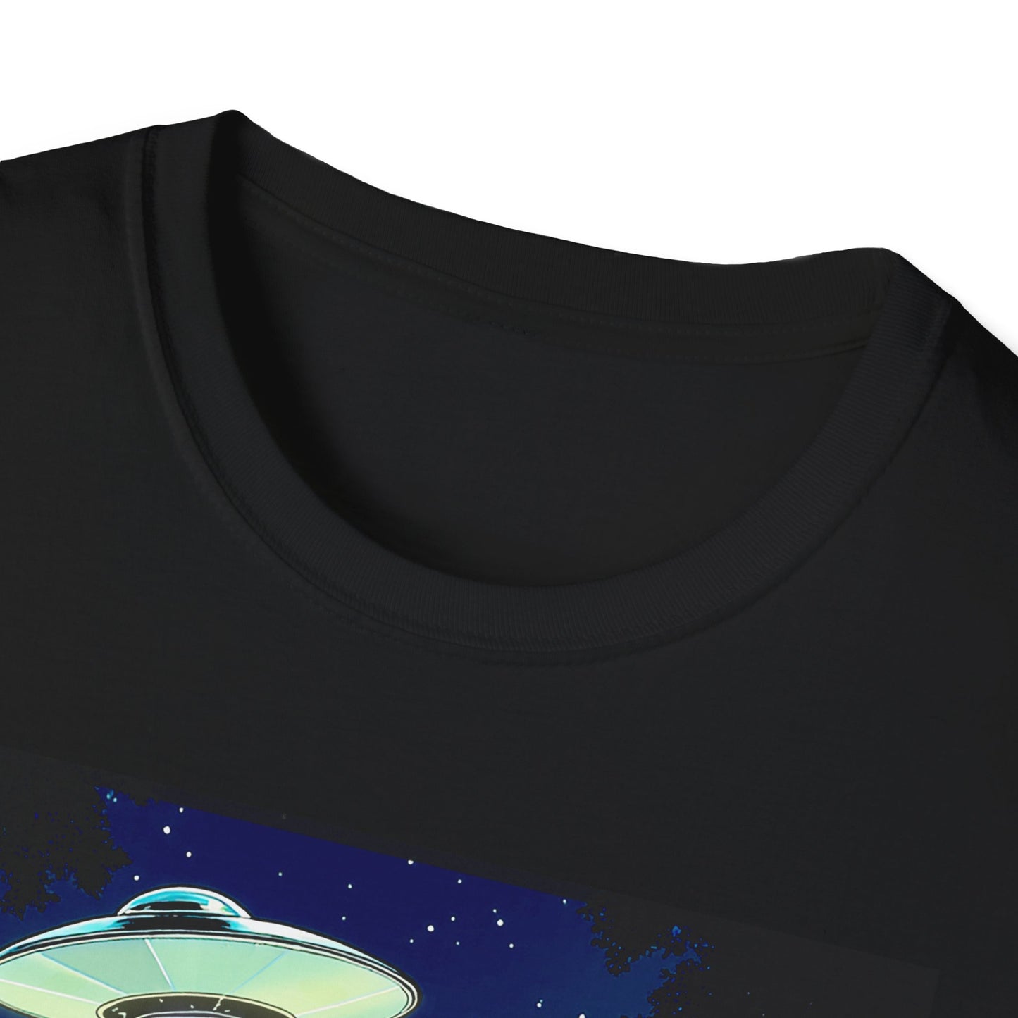 Bigfoot Probe Unisex Softstyle T-Shirt - Fun UFO Graphic Tee, Perfect Gift, Halloween, Nerd Culture, Outdoors, Alien, Graphic tees, t-shirts, Graphic design, t-shirts, tees