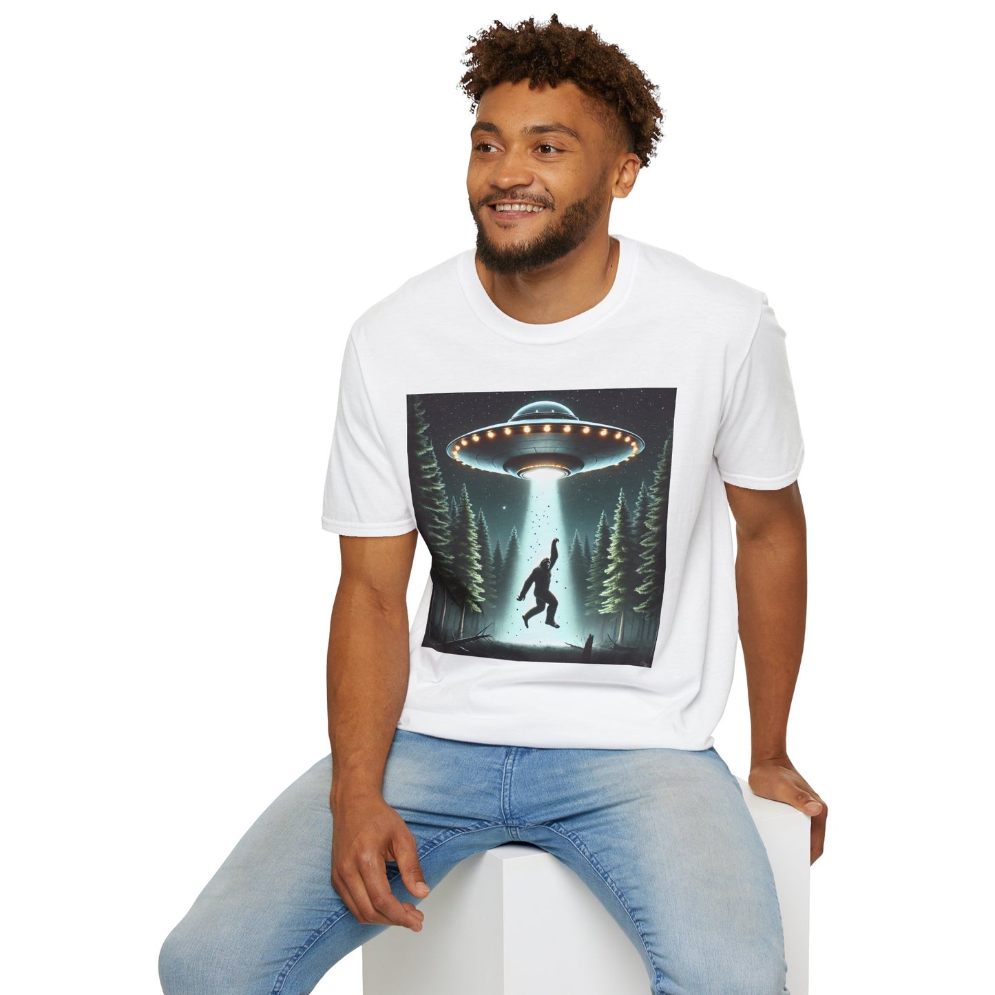 Funny UFO Abduction Unisex T-Shirt, Alien Theme Tee, Gift for Sci-Fi Lovers, Cool Graphic Shirt, Quirky Apparel, Unique Vintage Style