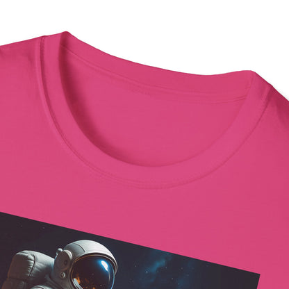 Sitting on an Earth, Cosmic Astronaut T-Shirt, Unisex Graphic Tee, Space Lover Gift, Casual Wear, Astronomy Fan Shirt, Graphic Tee, t-shirt, tshirt, png