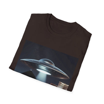 Las Vegas UFO, Vintage UFO Graphic Unisex T-Shirt, Retro Tee for Sci-Fi Lovers, Gift for Space Enthusiasts, Cool Alien Design, Unique Casual Wear