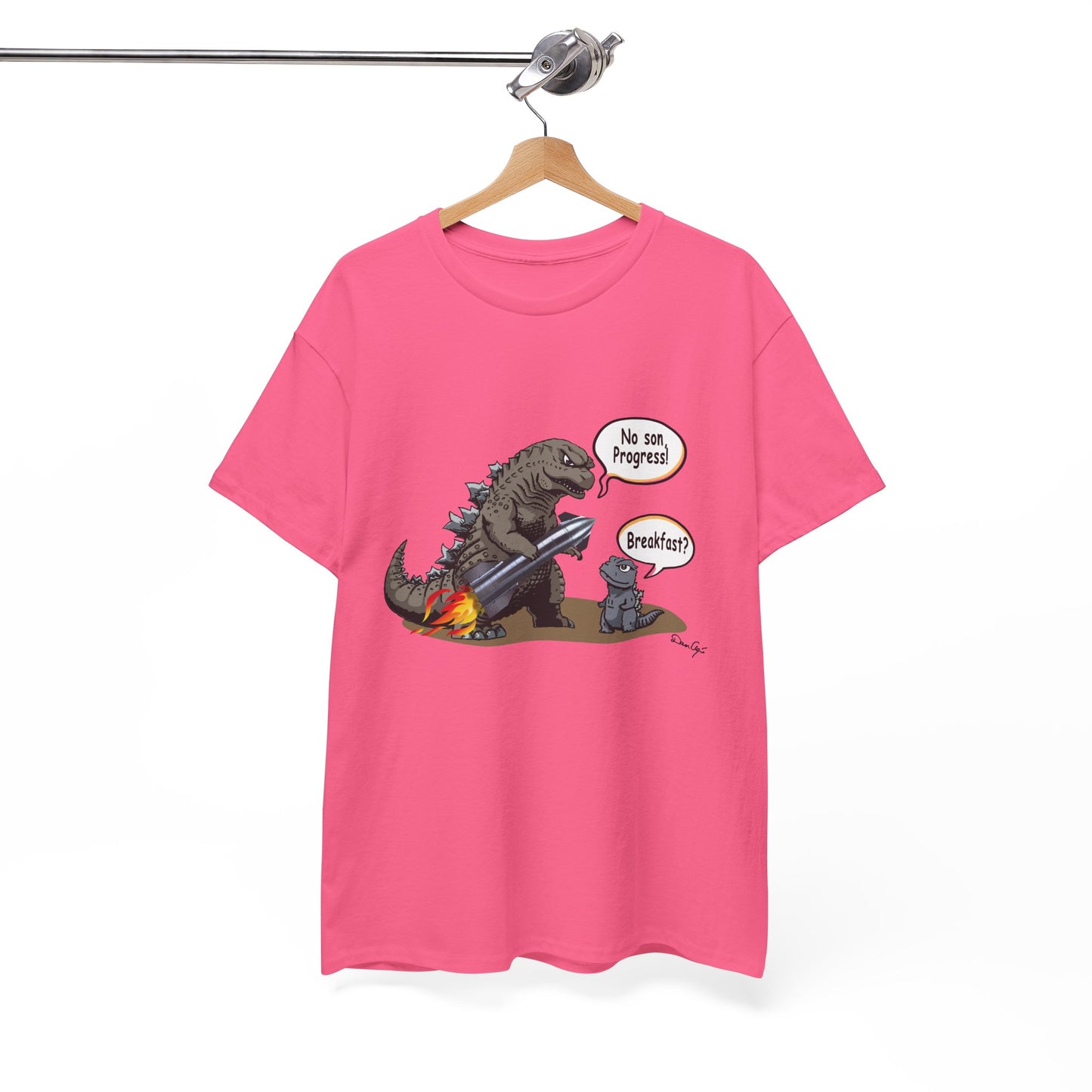 Godzilla, Son and SpaceX, Unisex Heavy Cotton Tee, print design, t-shirt, t-shirts, t-shirts, png, funny, cartoons, tee