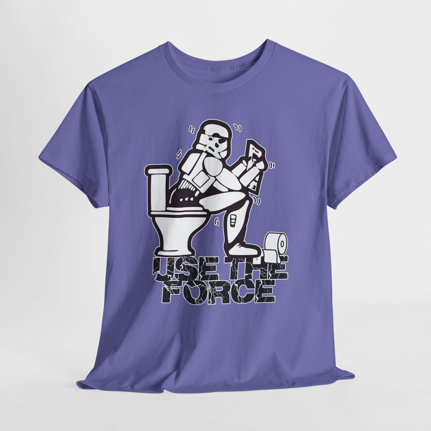 Use The Force, Unisex Heavy Cotton Tee, Star Wars, funny, restroom jokes, graphic design, png
