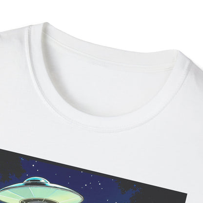 Bigfoot Probe Unisex Softstyle T-Shirt - Fun UFO Graphic Tee, Perfect Gift, Halloween, Nerd Culture, Outdoors, Alien, Graphic tees, t-shirts, Graphic design, t-shirts, tees