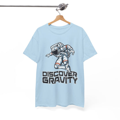 Discover Gravity. Unisex Heavy Cotton Tee - Fun Astronaut, Astronomy Graphic Tee - Unisex graphic design, png Express Delivery available