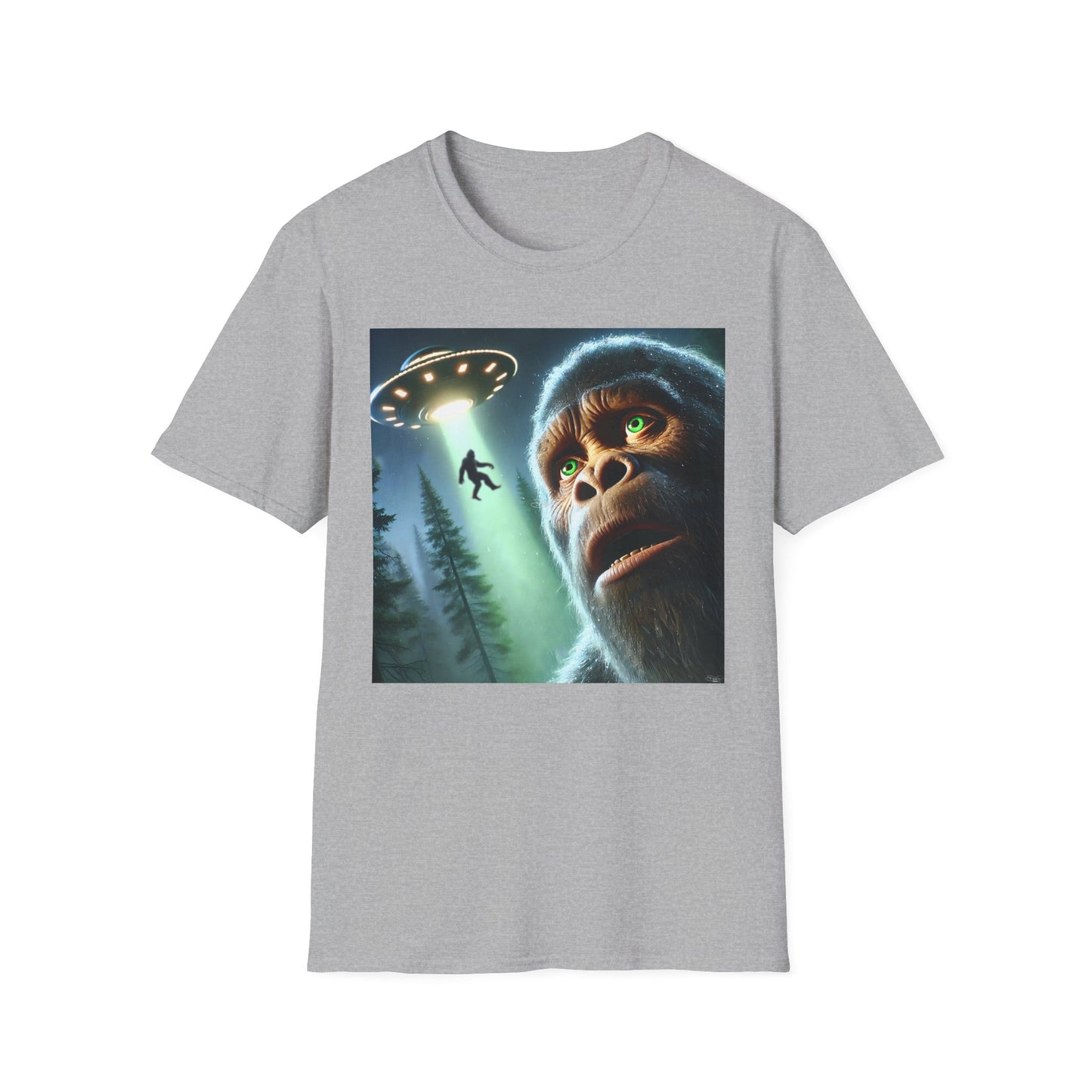 Bigfoot UFO Unisex T-Shirt, Funny Graphic Tee, Gift for Alien Lovers, Unique Summer Shirt, Casual Everyday Wear, t-shirt, tshirts, party, png, tshirt