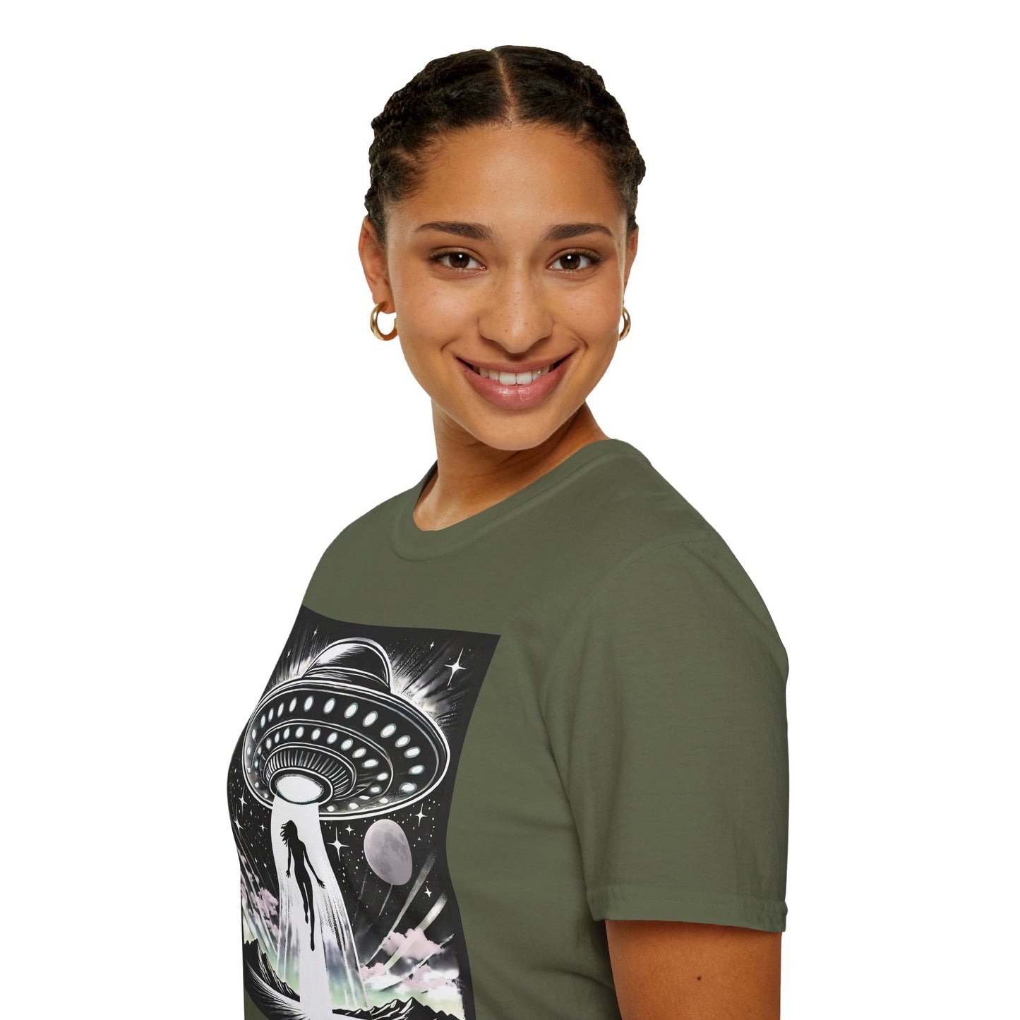 Cosmic Alien Abduction T-Shirt, Retro UFO Shirt, t-shirts, tshirts, Space Enthusiast Apparel, Graphic Tee, Gift for Sci-Fi Lovers, tees, png