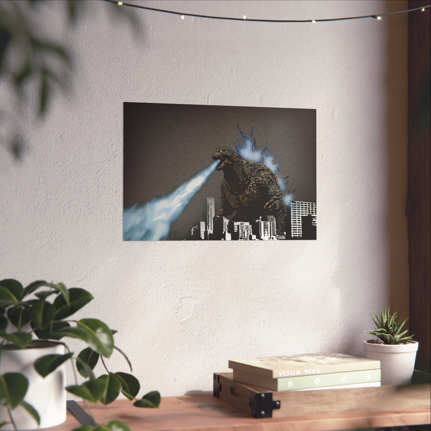 Godzilla Minus One, Fine Art Posters, Godzilla movie rendition, monsters, movies, posters, canvas, fine art, graphic design, png, CanvasPrints