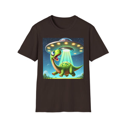 Cute Alien Dinosaur Unisex T-Shirt, Fun Graphic Tee, Kids & Adults, Space Theme, Playful Gift Idea, Birthday, Casual Wear