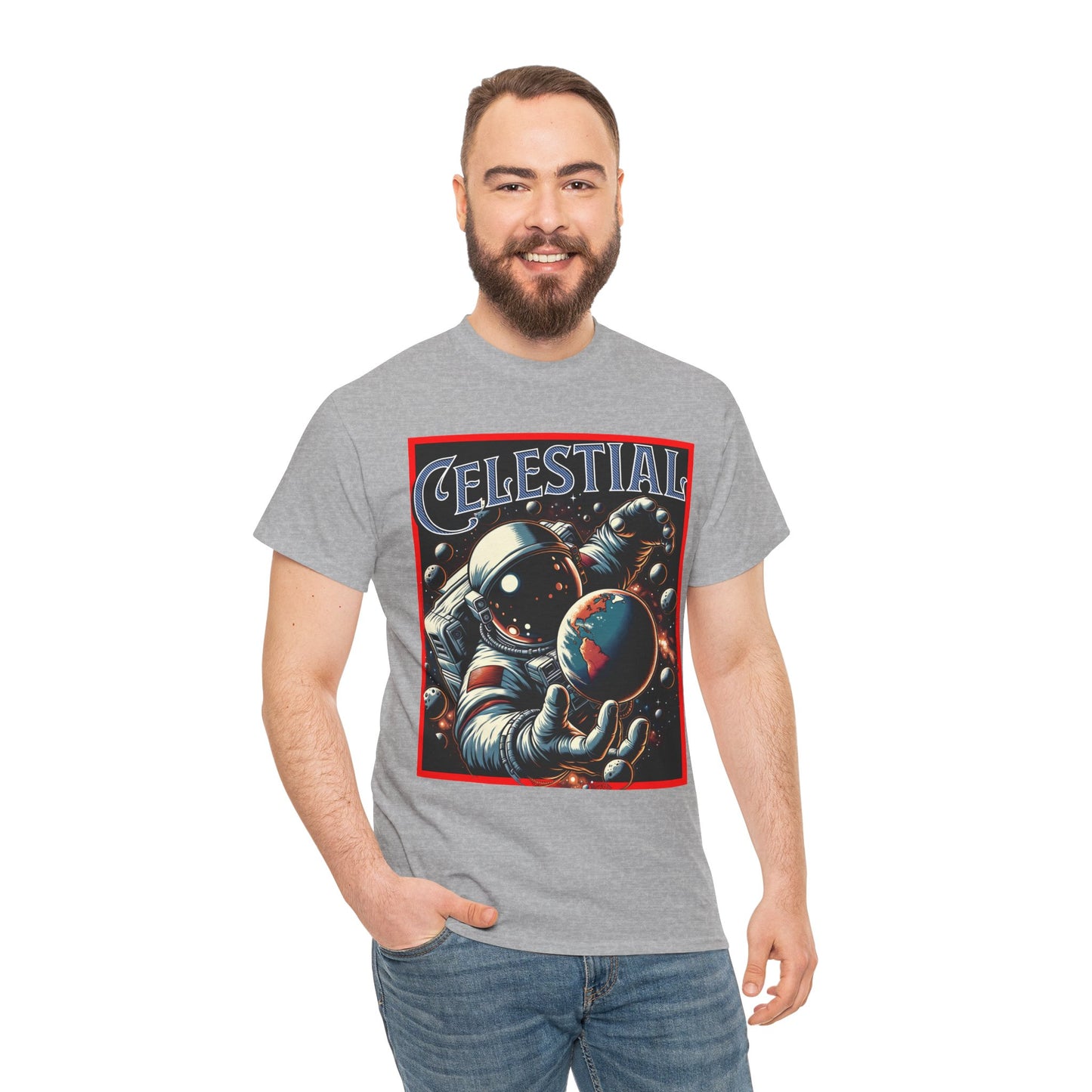 Celestial Astronaut Tee - Unisex Vintage Space Graphic T-Shirt, png, t-shirt, tshirts