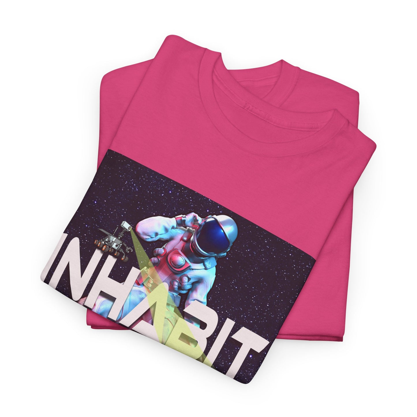 Inhabit Mars, Unisex Heavy Cotton Tee, Space, SpaceX, Universe, UFO, multiverse, graphic design, png, graphic design, t-shirts, tee