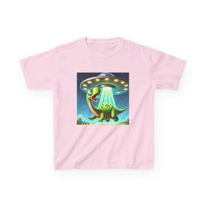 Dinosaur UFO Kids Tee, Fun Graphic Shirt for Boys and Girls, Perfect for Birthdays, Parties, Casual Wear, Gifts, tshirt, t-shirt, png, dino