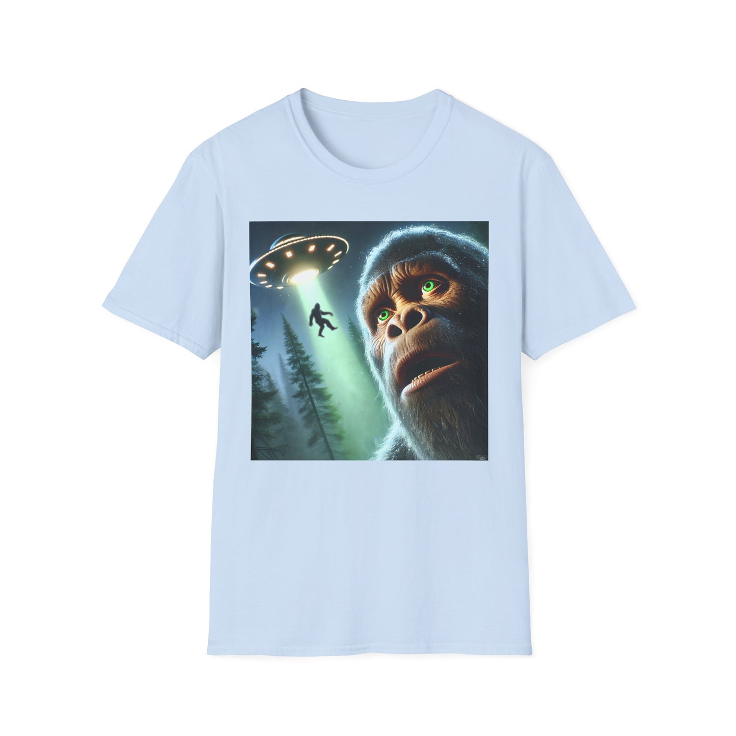 Bigfoot UFO Unisex T-Shirt, Funny Graphic Tee, Gift for Alien Lovers, Unique Summer Shirt, Casual Everyday Wear, t-shirt, tshirts, party, png, tshirt