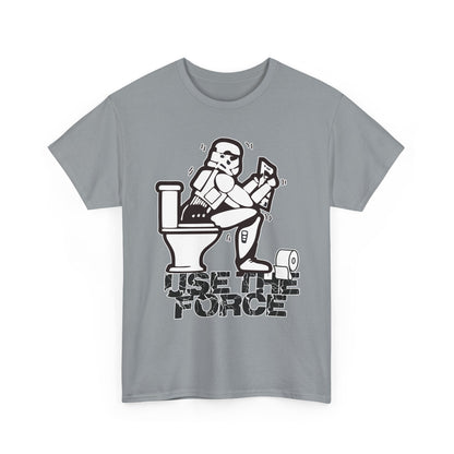 Use The Force, Unisex Heavy Cotton Tee, Star Wars, funny, restroom jokes, graphic design, png