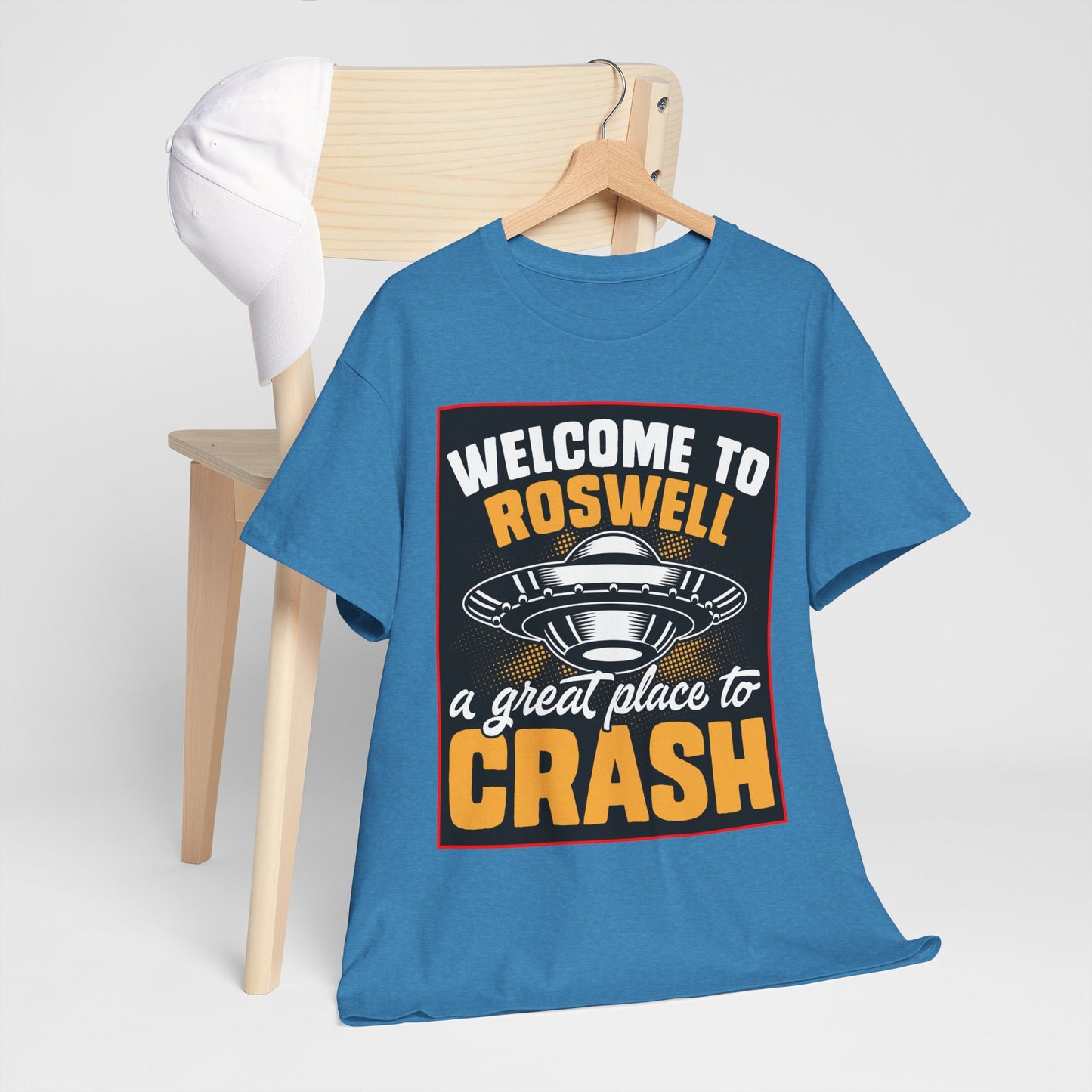 Roswell, UFO, Unisex Heavy Cotton Tee, graphic design, png, t-shirts, t-shirt, tshirts