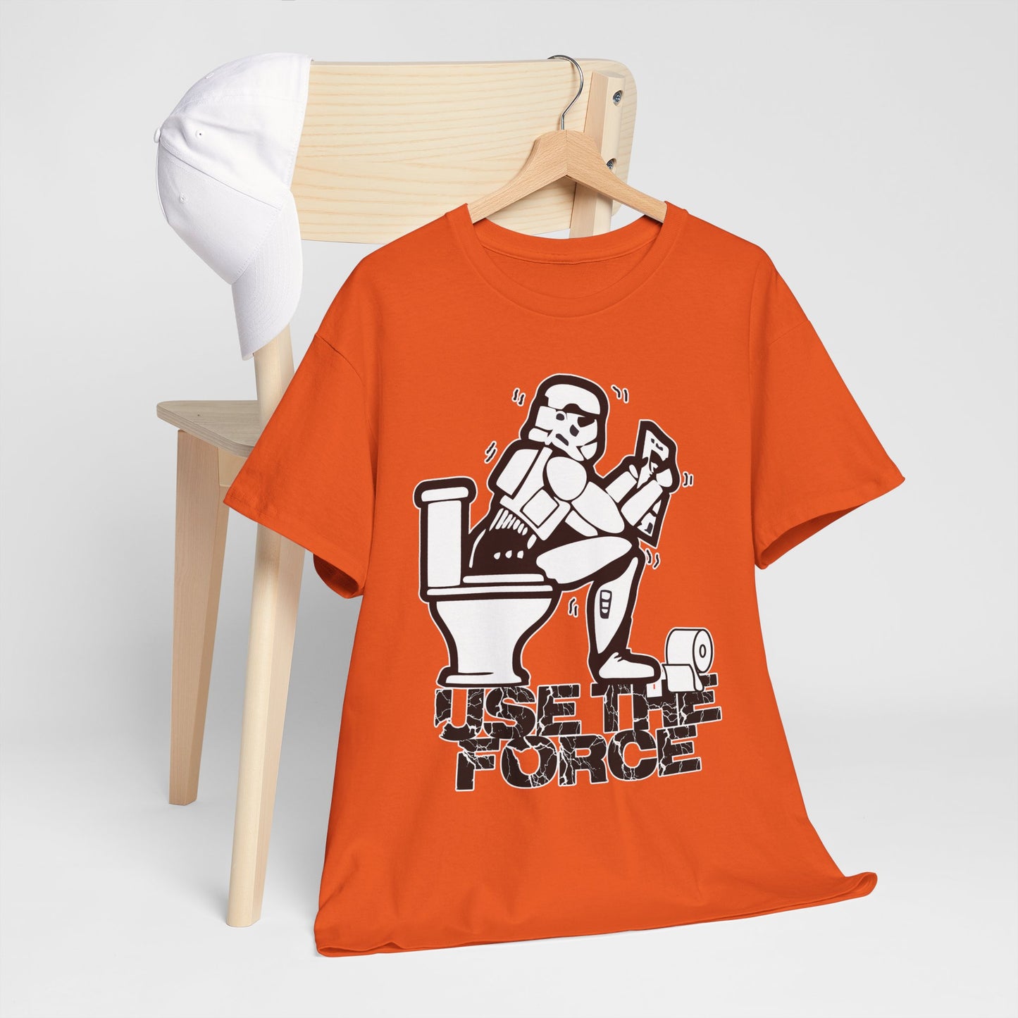 Use The Force, Unisex Heavy Cotton Tee, Star Wars, funny, restroom jokes, graphic design, png
