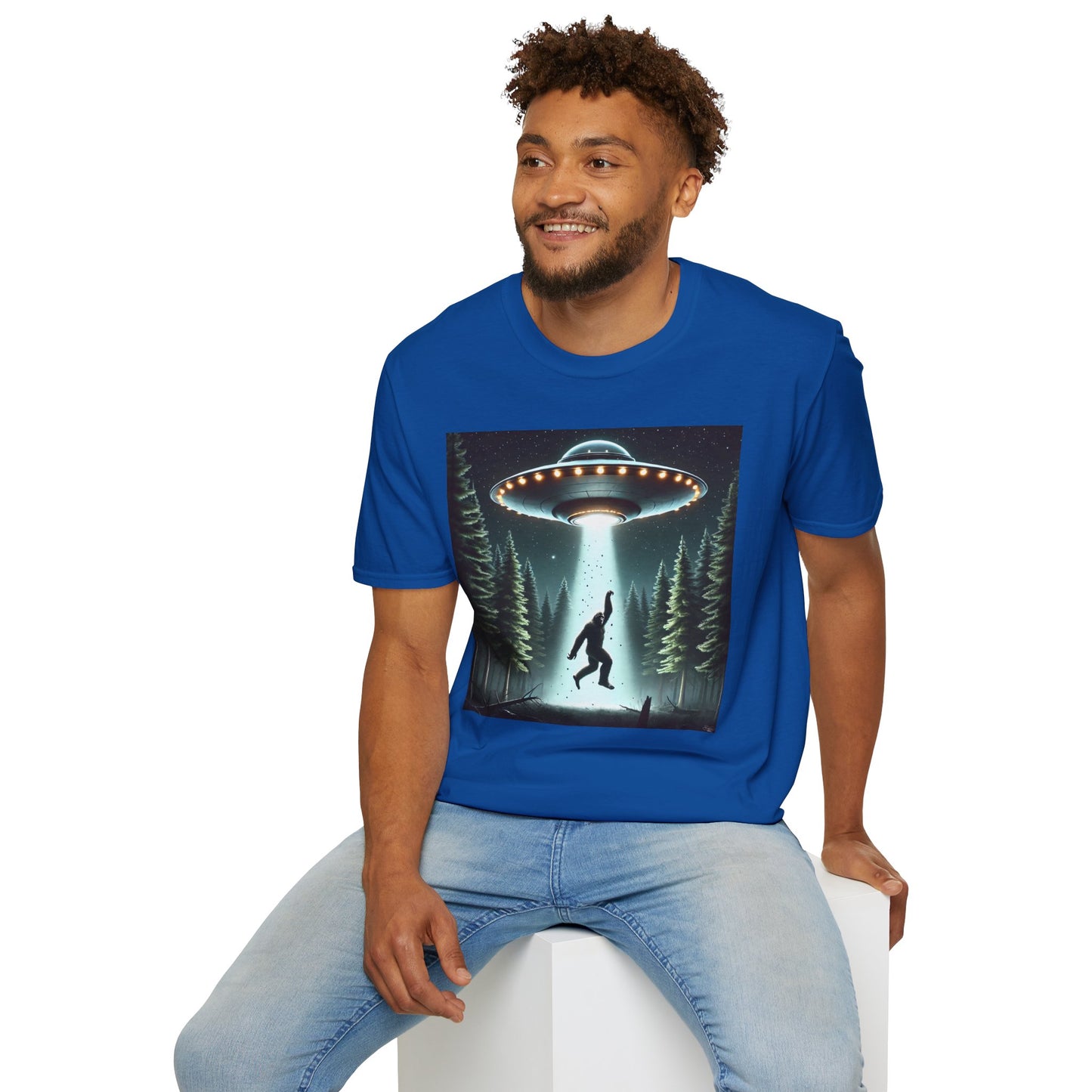 Funny UFO Abduction Unisex T-Shirt, Alien Theme Tee, Gift for Sci-Fi Lovers, Cool Graphic Shirt, Quirky Apparel, Unique Vintage Style
