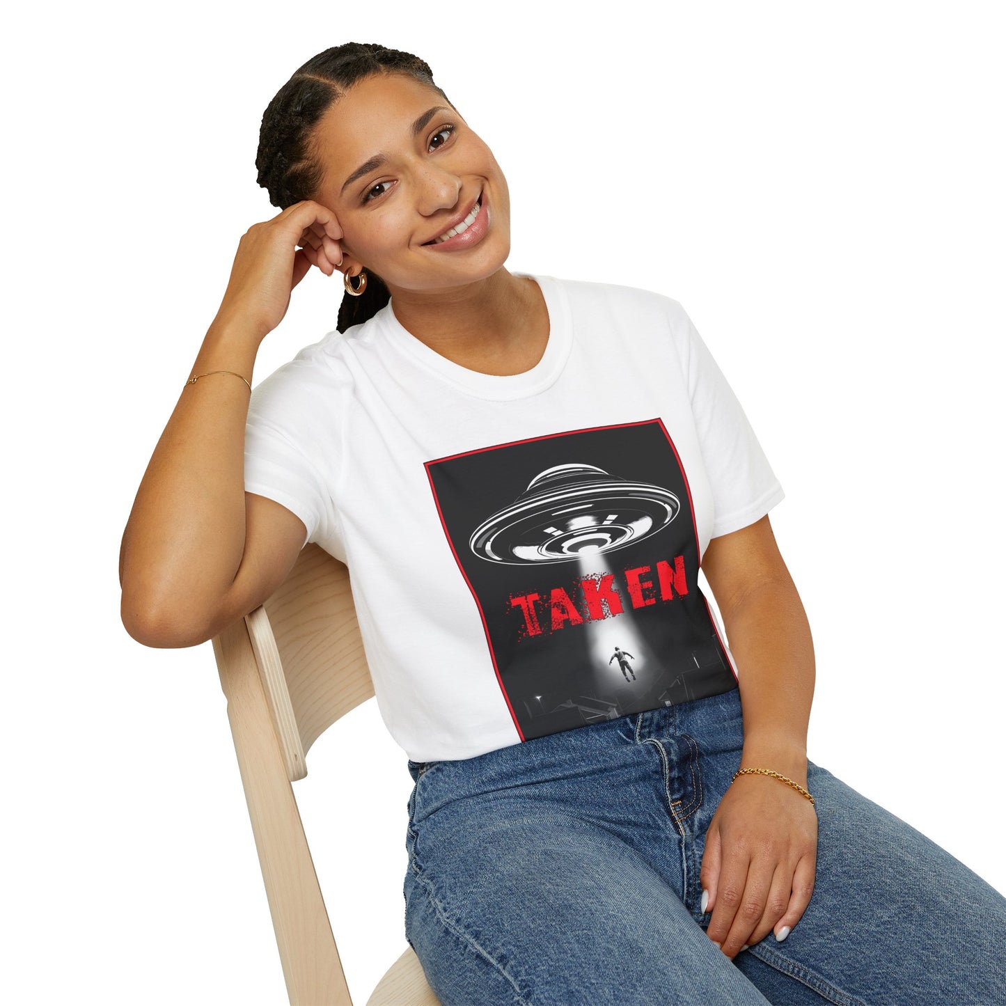 Taken, Alien Abduction, Unisex T-Shirt, Taken Graphic Tee, UFO Gift, Casual Wear, Sci-Fi Fan Apparel, Fun Statement Shirt, GraphicTees