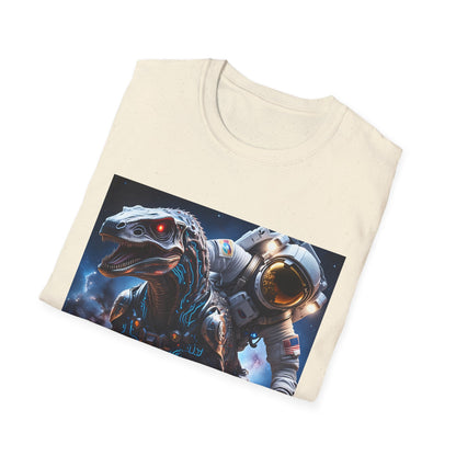 Space Dinosaur Unisex Softstyle T-Shirt, Fun Gift for Kids, Science Fiction Tee, Unique Graphic Shirt, Cool Outfit for Parties, t-shirt, tshirt, png