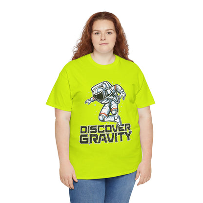 Discover Gravity. Unisex Heavy Cotton Tee - Fun Astronaut, Astronomy Graphic Tee - Unisex graphic design, png Express Delivery available