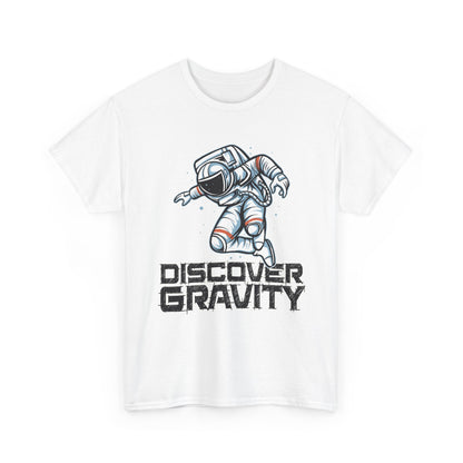 Discover Gravity. Unisex Heavy Cotton Tee - Fun Astronaut, Astronomy Graphic Tee - Unisex graphic design, png Express Delivery available