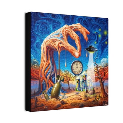 Two Minutes till Midnight, Canvas Stretched, 0.75", doomsday, funny, comedy, graphic design, png, svg